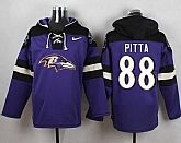 Baltimore Ravens #88 Dennis Pitta Purple Player Stitched Pullover NFL Hoodie,baseball caps,new era cap wholesale,wholesale hats