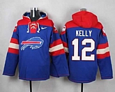 Buffalo Bills #12 Jim Kelly Royal Blue Player Stitched Pullover NFL Hoodie,baseball caps,new era cap wholesale,wholesale hats