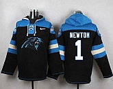 Carolina Panthers #1 Cam Newton Black Player Stitched Pullover NFL Hoodie,baseball caps,new era cap wholesale,wholesale hats