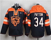 Chicago Bears #34 Walter Payton Navy Blue Player Stitched Pullover NFL Hoodie,baseball caps,new era cap wholesale,wholesale hats