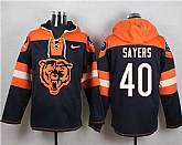 Chicago Bears #40 Gale Sayers Navy Blue Player Stitched Pullover NFL Hoodie,baseball caps,new era cap wholesale,wholesale hats