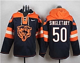 Chicago Bears #50 Mike Singletary Navy Blue Player Stitched Pullover NFL Hoodie,baseball caps,new era cap wholesale,wholesale hats
