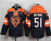 Chicago Bears #51 Dick Butkus Navy Blue Player Stitched Pullover NFL Hoodie,baseball caps,new era cap wholesale,wholesale hats