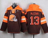 Cleveland Browns #13 Josh McCown Brown Player Stitched Pullover NFL Hoodie,baseball caps,new era cap wholesale,wholesale hats