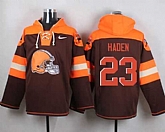 Cleveland Browns #23 Joe Haden Brown Player Stitched Pullover NFL Hoodie,baseball caps,new era cap wholesale,wholesale hats