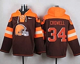 Cleveland Browns #34 Isaiah Crowell Brown Player Stitched Pullover NFL Hoodie,baseball caps,new era cap wholesale,wholesale hats