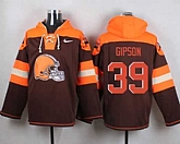 Cleveland Browns #39 Tashaun Gipson Brown Player Stitched Pullover NFL Hoodie,baseball caps,new era cap wholesale,wholesale hats
