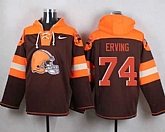 Cleveland Browns #74 Cameron Erving Brown Player Stitched Pullover NFL Hoodie,baseball caps,new era cap wholesale,wholesale hats