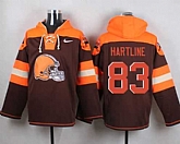 Cleveland Browns #83 Brian Hartline Brown Player Stitched Pullover NFL Hoodie,baseball caps,new era cap wholesale,wholesale hats