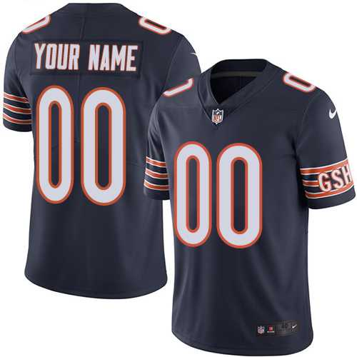 Customized Men & Women & Youth Nike Bears Navy Vapor Untouchable Player Limited Jersey