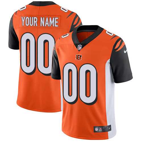 Customized Men & Women & Youth Nike Bengals Orange Vapor Untouchable Player Limited Jersey