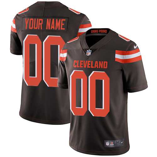 Customized Men & Women & Youth Nike Browns Brown Vapor Untouchable Player Limited Jersey