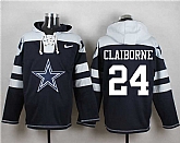 Dallas Cowboys #24 Morris Claiborne Navy Blue Player Stitched Pullover NFL Hoodie,baseball caps,new era cap wholesale,wholesale hats