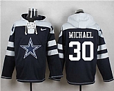 Dallas Cowboys #30 Christine Michael Navy Blue Player Stitched Pullover NFL Hoodie,baseball caps,new era cap wholesale,wholesale hats