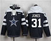 Dallas Cowboys #31 Byron Jones Navy Blue Player Stitched Pullover NFL Hoodie,baseball caps,new era cap wholesale,wholesale hats