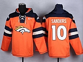 Denver Broncos #10 Emmanuel Sanders Orange Player Stitched Pullover NFL Hoodie,baseball caps,new era cap wholesale,wholesale hats