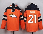 Denver Broncos #21 Aqib Talib Orange Player Stitched Pullover NFL Hoodie,baseball caps,new era cap wholesale,wholesale hats
