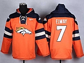 Denver Broncos #7 John Elway Orange Player Stitched Pullover NFL Hoodie,baseball caps,new era cap wholesale,wholesale hats