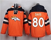 Denver Broncos #80 Vernon Davis Orange Player Stitched Pullover NFL Hoodie,baseball caps,new era cap wholesale,wholesale hats