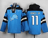 Detroit Lions #11 Marvin Jones Jr Blue Player Stitched Pullover NFL Hoodie,baseball caps,new era cap wholesale,wholesale hats