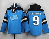 Detroit Lions #9 Matthew Stafford Blue Player Stitched Pullover NFL Hoodie,baseball caps,new era cap wholesale,wholesale hats