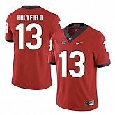 Georgia Bulldogs #13 Elijah Holyfield Red College Football Jersey DingZhi,baseball caps,new era cap wholesale,wholesale hats