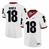 Georgia Bulldogs #18 Isaac Nauta White College Football Jersey DingZhi,baseball caps,new era cap wholesale,wholesale hats