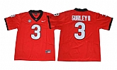 Georgia Bulldogs #3 Todd Gurley II Red College Football Jersey,baseball caps,new era cap wholesale,wholesale hats