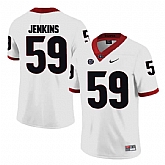 Georgia Bulldogs #59 Jordan Jenkins White College Football Jersey DingZhi,baseball caps,new era cap wholesale,wholesale hats