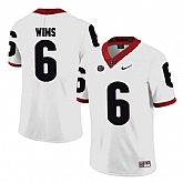 Georgia Bulldogs #6 Javon Wims White College Football Jersey DingZhi,baseball caps,new era cap wholesale,wholesale hats