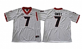 Georgia Bulldogs #7 D'Andre Swift White College Football Jersey,baseball caps,new era cap wholesale,wholesale hats