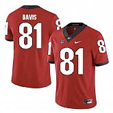 Georgia Bulldogs #81 Reggie Davis Red College Football Jersey DingZhi,baseball caps,new era cap wholesale,wholesale hats