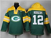 Green Bay Packers #12 Aaron Rodgers Green Player Stitched Pullover NFL Hoodie,baseball caps,new era cap wholesale,wholesale hats