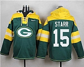 Green Bay Packers #15 Bart Starr Green Player Stitched Pullover NFL Hoodie,baseball caps,new era cap wholesale,wholesale hats