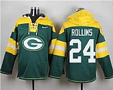 Green Bay Packers #24 Quinten Rollins Green Player Stitched Pullover NFL Hoodie,baseball caps,new era cap wholesale,wholesale hats
