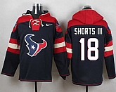 Houston Texans #18 Cecil Shorts III Navy Blue Player Stitched Pullover NFL Hoodie,baseball caps,new era cap wholesale,wholesale hats