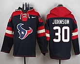 Houston Texans #30 Kevin Johnson Navy Blue Player Stitched Pullover NFL Hoodie,baseball caps,new era cap wholesale,wholesale hats