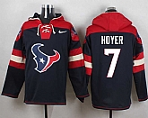 Houston Texans #7 Brian Hoyer Navy Blue Player Stitched Pullover NFL Hoodie,baseball caps,new era cap wholesale,wholesale hats