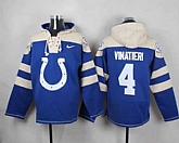 Indianapolis Colts #4 Adam Vinatieri Royal Blue Player Stitched Pullover NFL Hoodie,baseball caps,new era cap wholesale,wholesale hats