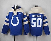 Indianapolis Colts #50 Jerrell Freeman Royal Blue Player Stitched Pullover NFL Hoodie,baseball caps,new era cap wholesale,wholesale hats