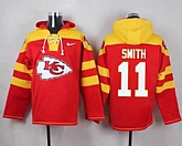 Kansas City Chiefs #11 Alex Smith Red Player Stitched Pullover NFL Hoodie,baseball caps,new era cap wholesale,wholesale hats