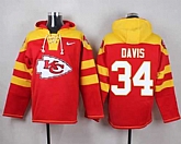 Kansas City Chiefs #34 Knile Davis Red Player Stitched Pullover NFL Hoodie,baseball caps,new era cap wholesale,wholesale hats