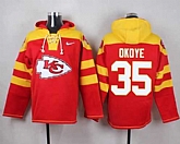 Kansas City Chiefs #35 Christian Okoye Red Player Stitched Pullover NFL Hoodie,baseball caps,new era cap wholesale,wholesale hats