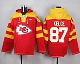 Kansas City Chiefs #87 Travis Kelce Red Player Stitched Pullover NFL Hoodie,baseball caps,new era cap wholesale,wholesale hats