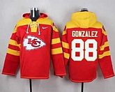 Kansas City Chiefs #88 Tony Gonzalez Red Player Stitched Pullover NFL Hoodie,baseball caps,new era cap wholesale,wholesale hats