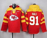 Kansas City Chiefs #91 Tamba Hali Red Player Stitched Pullover NFL Hoodie,baseball caps,new era cap wholesale,wholesale hats