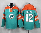 Miami Dolphins #12 Bob Griese Aqua Green Player Stitched Pullover NFL Hoodie,baseball caps,new era cap wholesale,wholesale hats