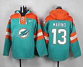 Miami Dolphins #13 Dan Marino Aqua Green Player Stitched Pullover NFL Hoodie,baseball caps,new era cap wholesale,wholesale hats