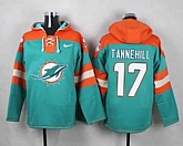 Miami Dolphins #17 Ryan Tannehill Aqua Green Player Stitched Pullover NFL Hoodie,baseball caps,new era cap wholesale,wholesale hats