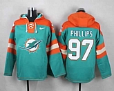 Miami Dolphins #97 Jordan Phillips Aqua Green Player Stitched Pullover NFL Hoodie,baseball caps,new era cap wholesale,wholesale hats